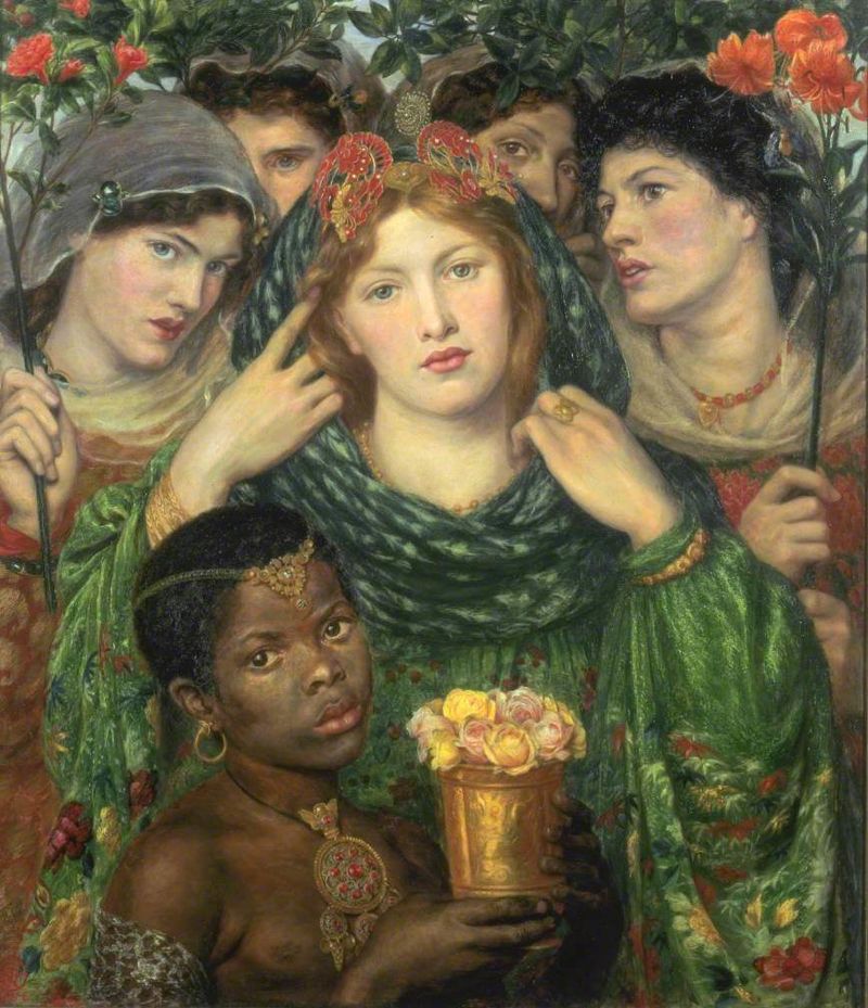 La amante por Dante Gabriel Rossetti (1865)