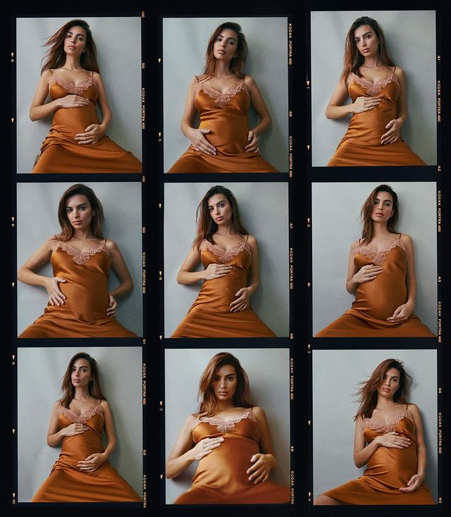 Emily Ratajkowski compartió con una producción en Vogue la noticia de su embarazo.