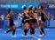 Las Leonas festejan un gol en la semifinal contra India en los Juegos Olímpicos