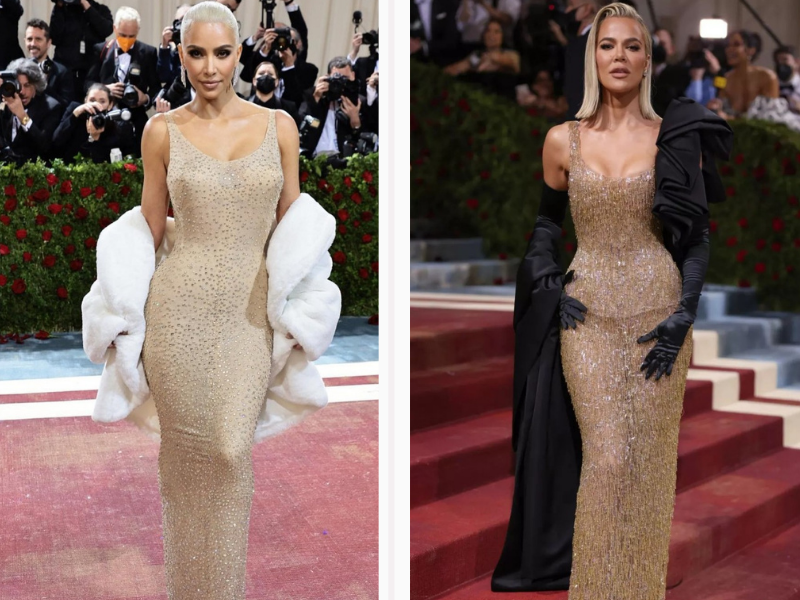MET Gala 2022: las hermanas Kim y Kloe Kardashian lucieron vestidos  similares y generaron una grieta en las redes sociales sobre quién lució  mejor – GENTE Online