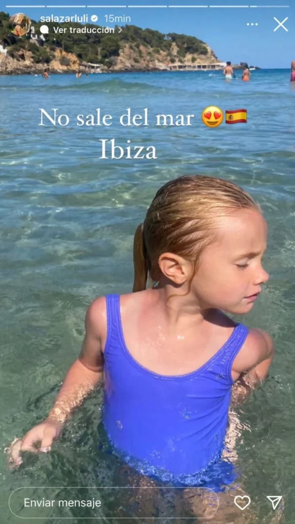 Matilda Salazar en sus vacaciones en Ibiza.