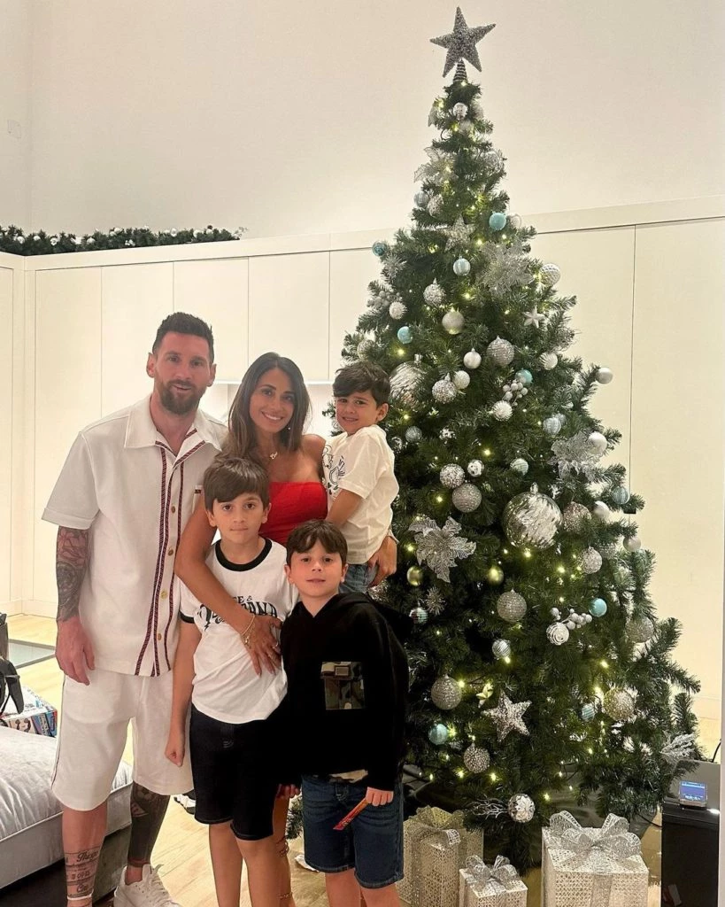Familia Messi en navidad. 
