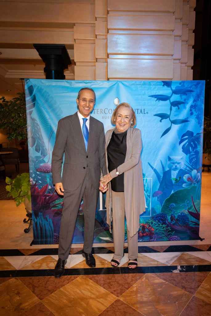 Fares Yassir, Embajador de Marruecos en Argentina, junto a Lilia Rossbach, Embajadora de México