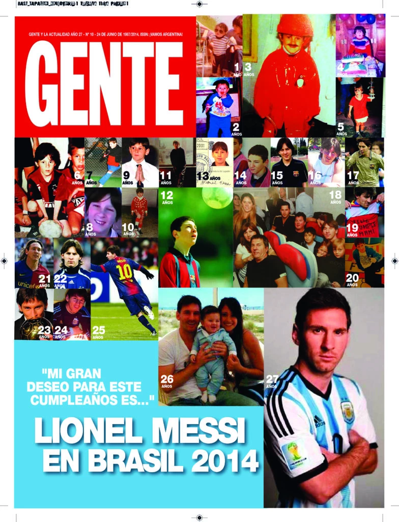 Tapa de GENTE, Lionel Messi en 2014