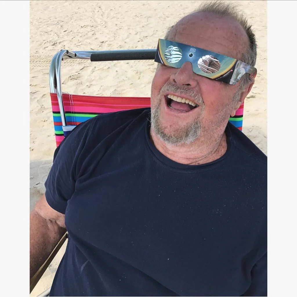 Jack Nicholson en sus ultimas vacaciones. Fotos redes sociales. 