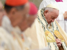 El Papa Francisco dirigió la Misa para conmemorar la Jornada Mundial de la Paz en la Basílica de San Pedro en el Vaticano, el 1 de enero de 2023.