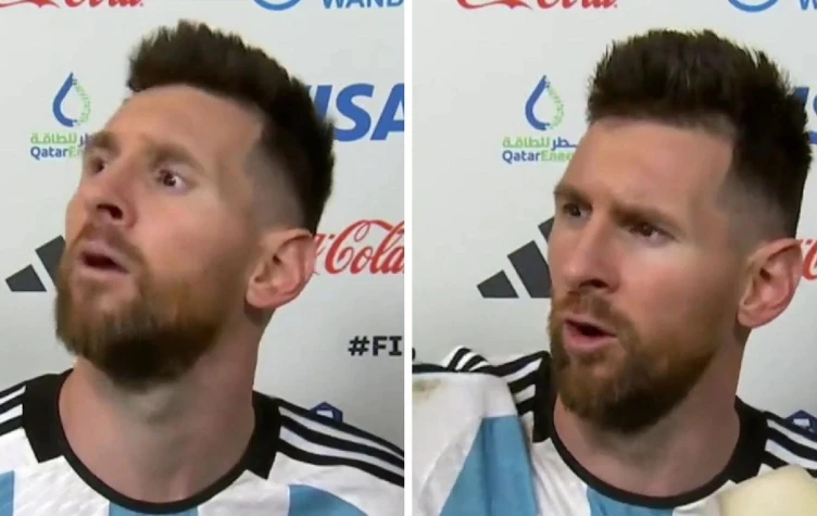 Leo Messi diciendo "¿Que miras bobo? Imagen archivo.