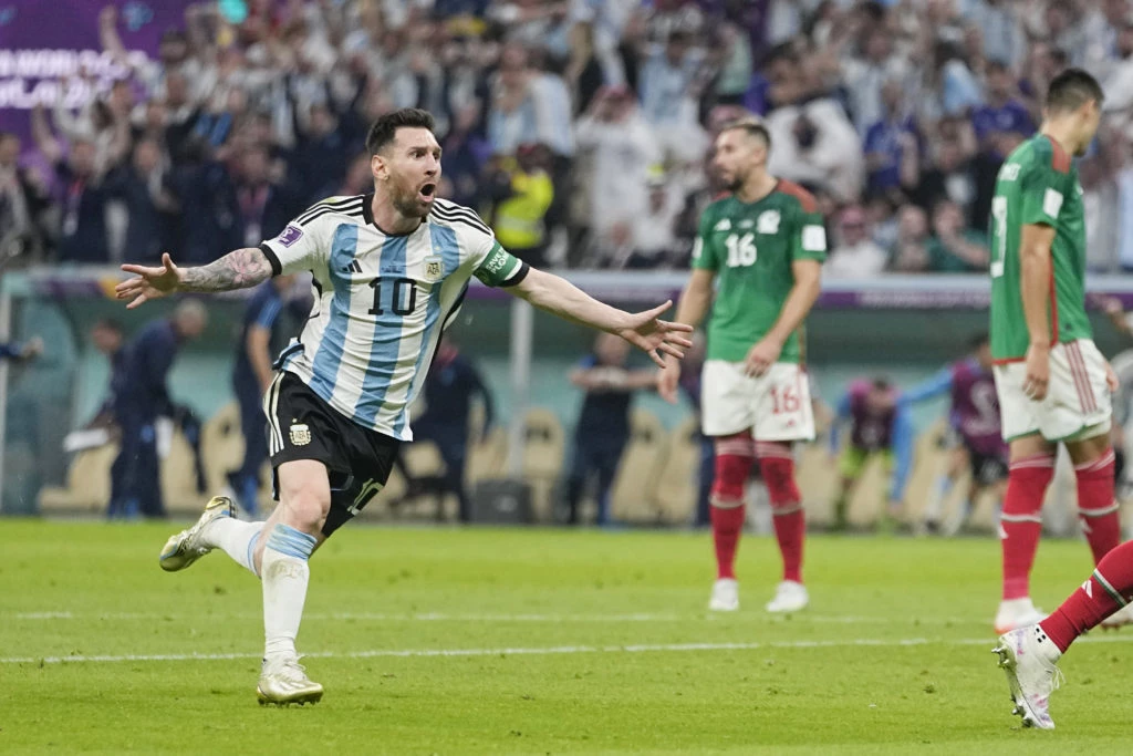 Messi festejando el gol contra México. Imagen archivo. 