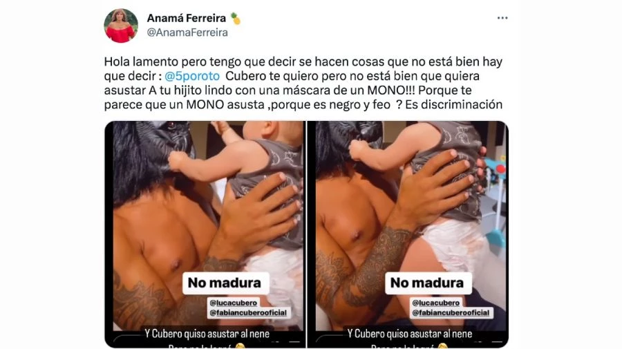 Posteo de Anamá en contra de Fabian Cubero. Foto Captura de pantalla.