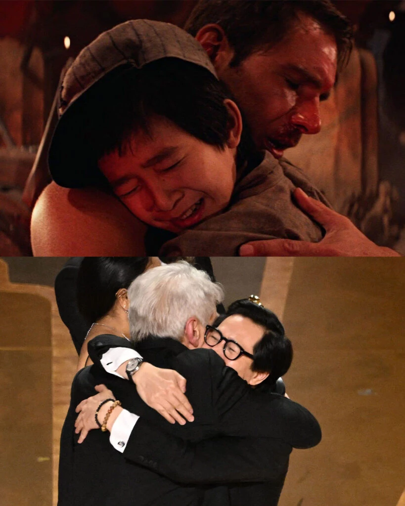Ke Huy Quan se reencontró con Harrison Ford, 50 años después de haber protagonizado juntos 'Indiana Jones y el Templo Maldito'.