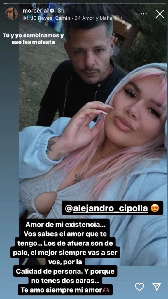 More Rial blanqueó su relación con Alejandro Cipolla. Foto captura de pantalla. 
