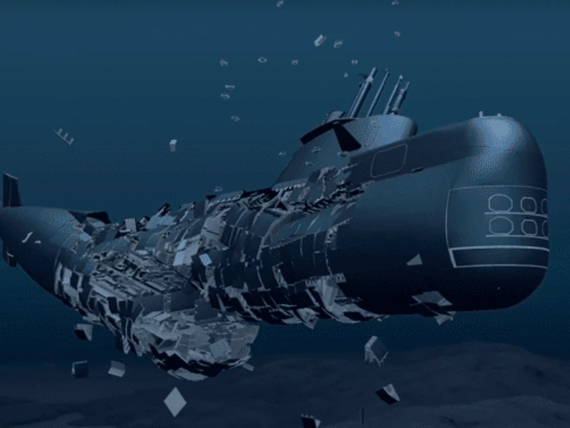 Submarino Titan: recrean el momento de la implosión