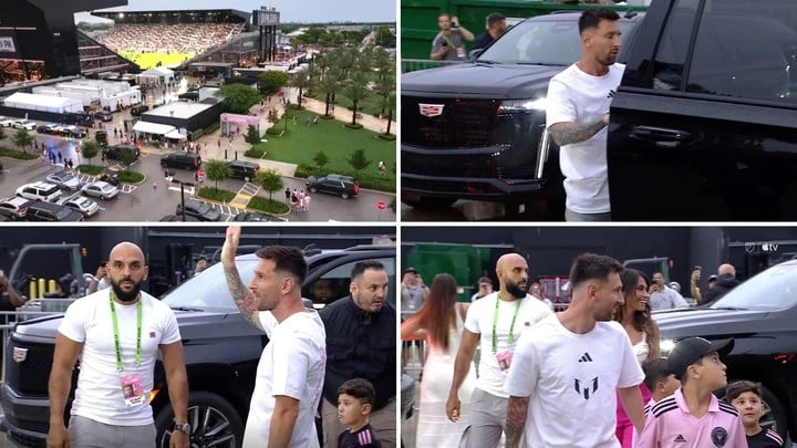 Lionel Messi llegó al estadio. Foto archivo. 
