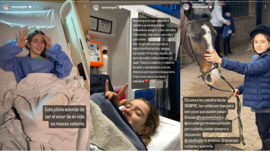 La hija de Tatiana Schapiro sufrió un accidente. Foto captura de pantalla. 