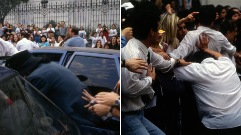 El desborde de los fans argentinos tras la llegada de Michael Jackson al país.