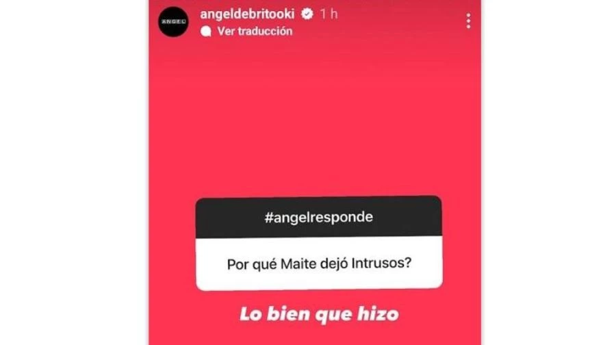 ángel de Brito respondió sin vueltas ante la renuncia de Maite Peñoñori. Captura de pantalla.