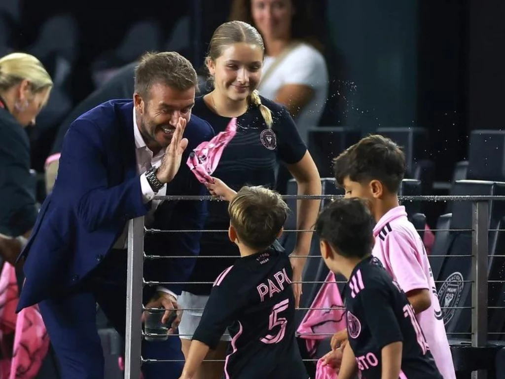 David Beckham y los hijos de Lionel Messi